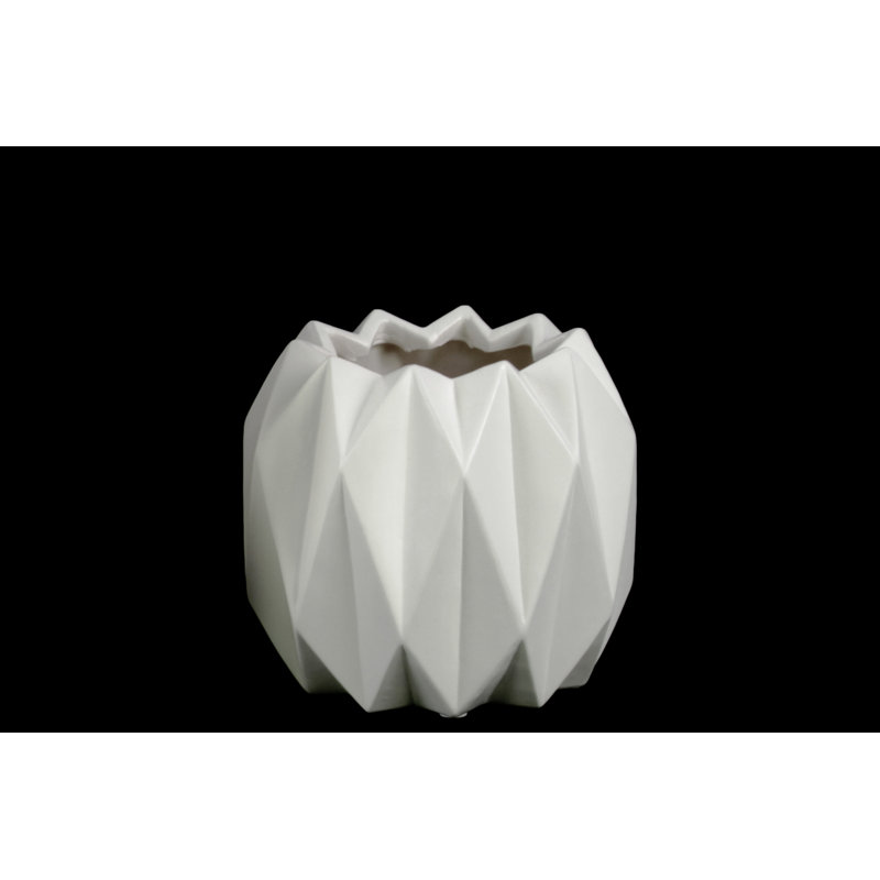 Vase de table en céramique Livesay, H 6,75 po x l 7,5 po x P 7,5 po