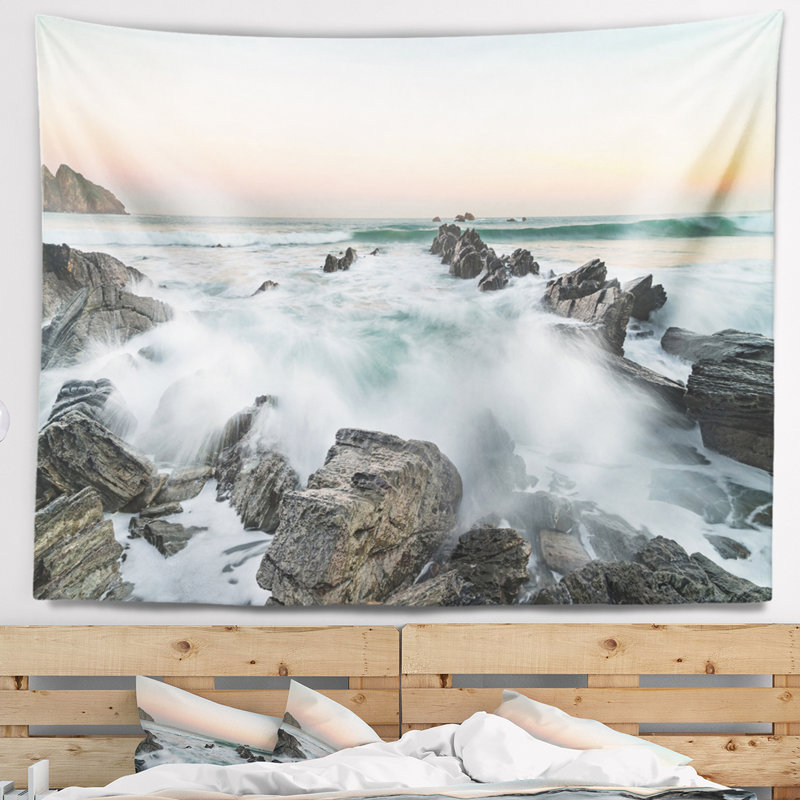 Tapisserie à eau de mer biscay, H 32 po x l 39 po
