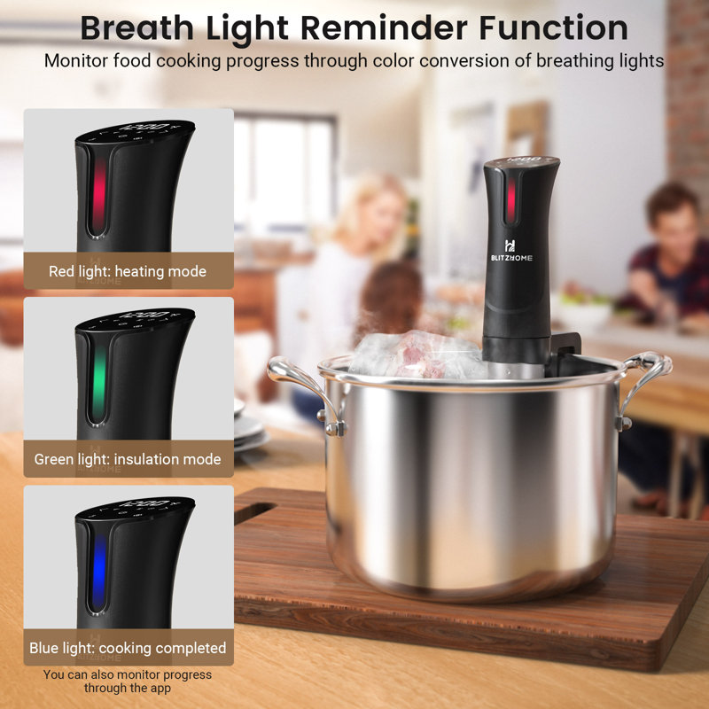 1100W WiFi Sous Vide Cooker with APP Remote Control, Timer, Temperature Setting Function