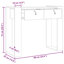 Console en bois massif 35,4 po Jakoba