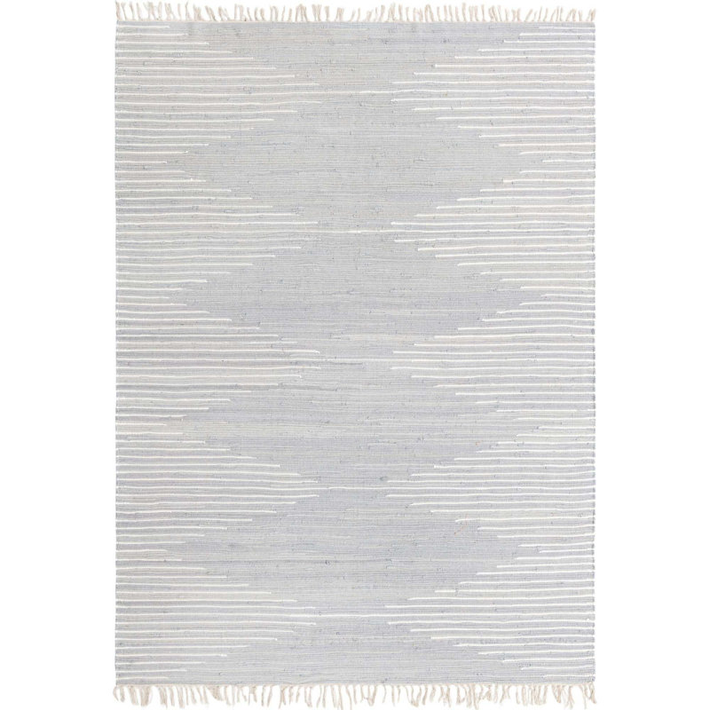 Cotton Geometric Indoor Rug, Rectangle 8' x 11'
