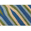 Tapis bleu / beige / vert / en laine noué à la main Andi