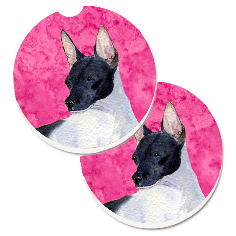 Sous-verre barbu collie voiture, Rat terrier