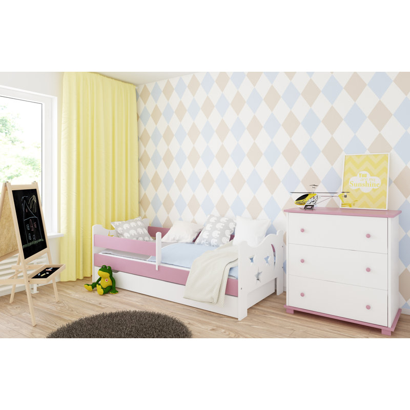 Blackburn Cabin Bed with Storage Included, Toddler (70 x 140cm), Rosa
