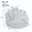 Fauteuil demi-tonneau pivotant à 360 ° avec coussins amovibles pour le salon, la chambre à coucher et le bureau, gris-246536133