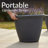 Blough 24" x 24" x 20" Round Polyresin Outdoor Planter Pot - Gray - Set of 2-1719009625-1719009894