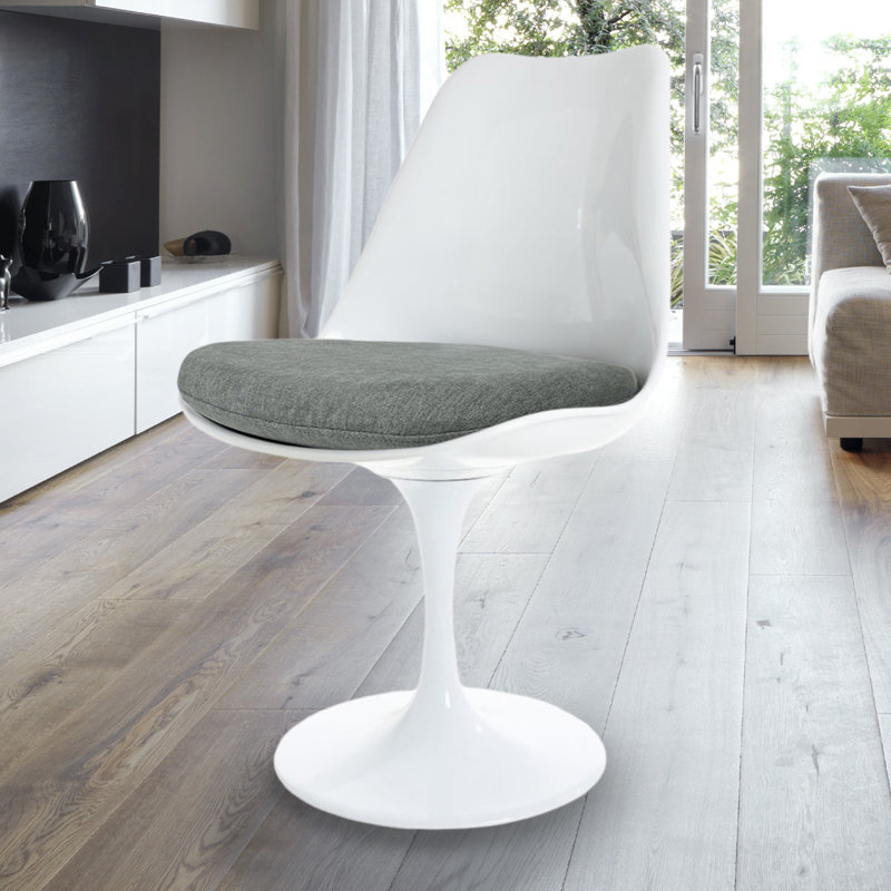 Eleni 47cm H Fabric Upholstered Side Chair, Grey