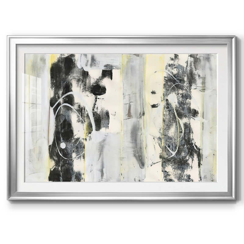 «Tall», impression encadrée avec verre biseauté mat et verre, H 15 po x l 21 po x P 1,5 po, Argent