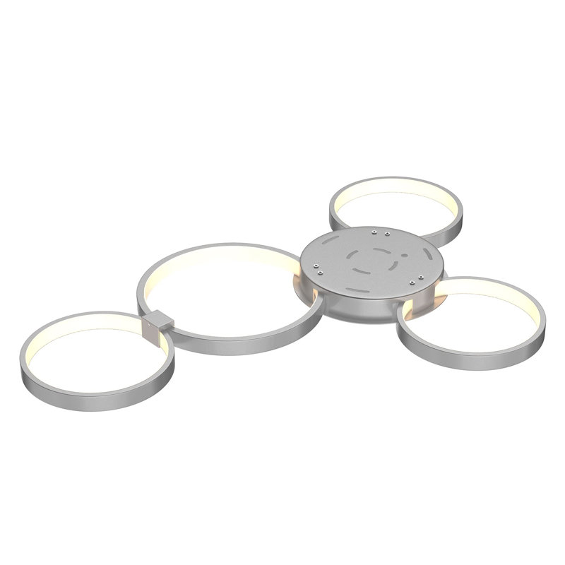 Aeiden Acrylic LED Flush Mount, Silver