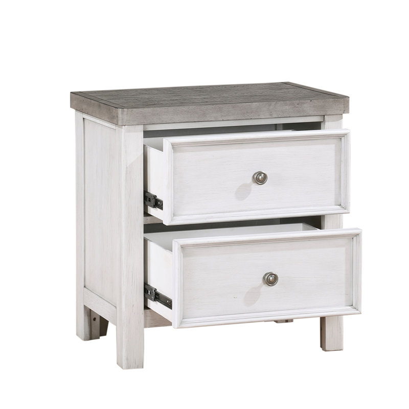 Table de chevet 1Pc avec 2 tiroirs, meubles en bois de conception classique
