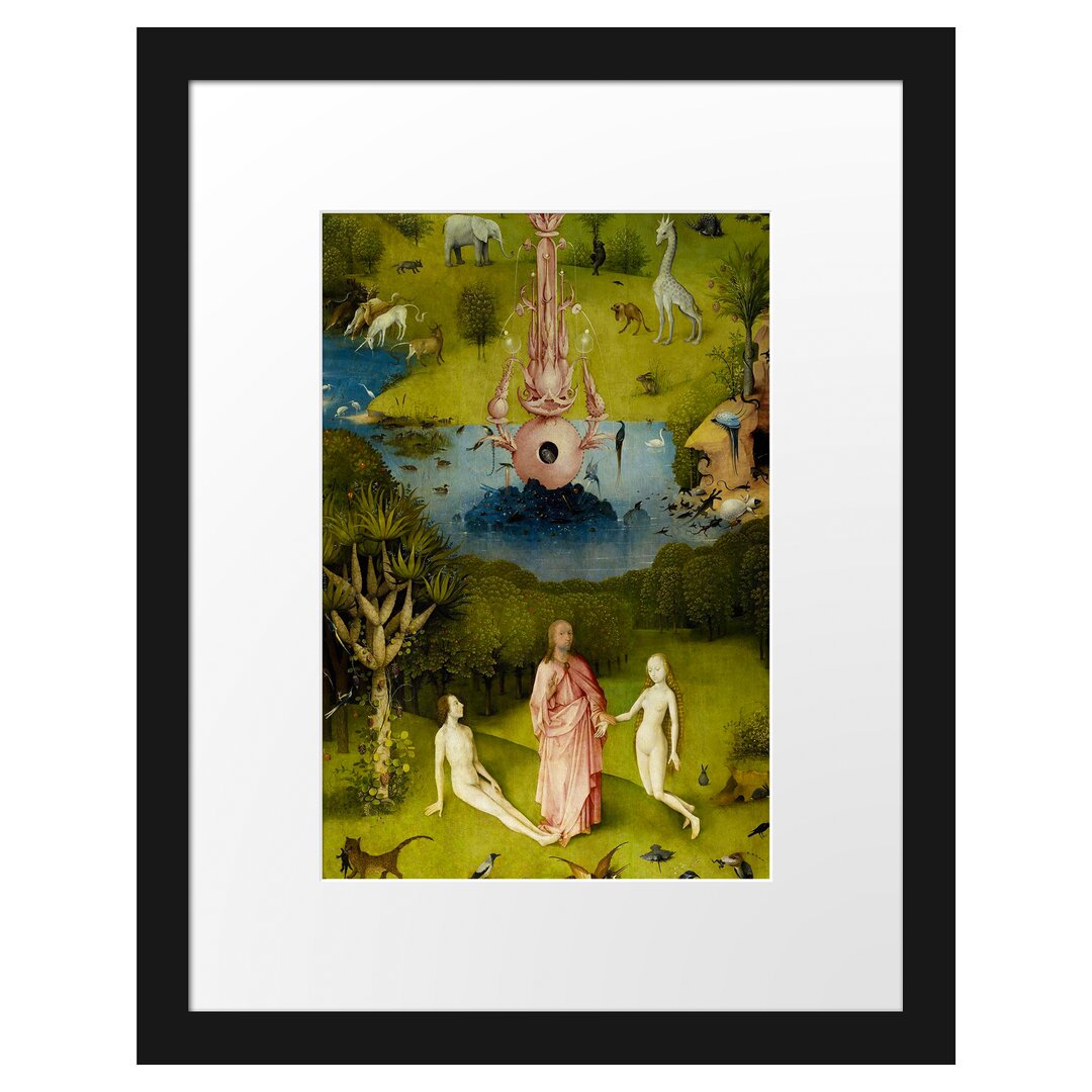 Gerahmter Kunstdruck The Garden of Delights I von Hieronymus Bosch