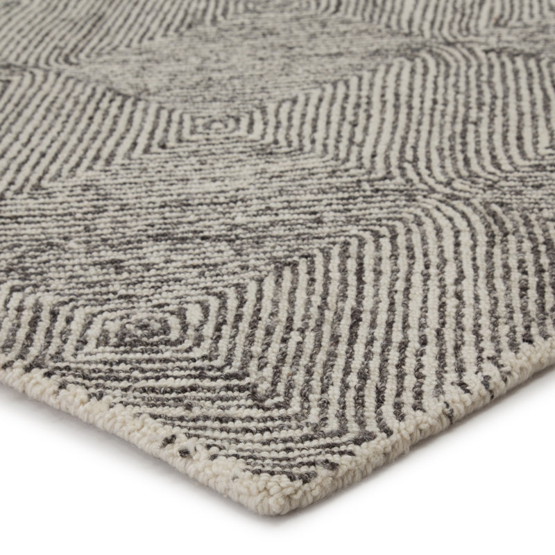 Thurston Geometric Area Rug in Gray, Rectangle 8' x 11'