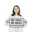 Enseigne fantaisie en aluminium My Tools My Rules 10 po x 14 po-119480824-119480825