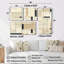 Beige et gris harmonie de grille minimaliste - impressions sur toile modernes bleues, 4 pièces-657802187-657802188