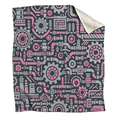 Industrial Gear Pattern Blankets