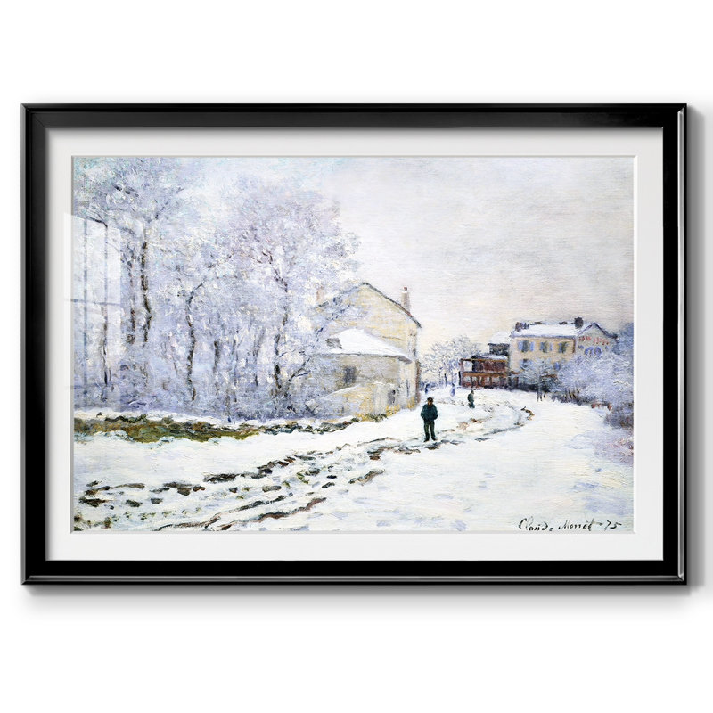 «Snow In Argenteuil», 1875, reproduction d'art sur papier, Noir, H 19 po x l 27 po x P 1,5 po