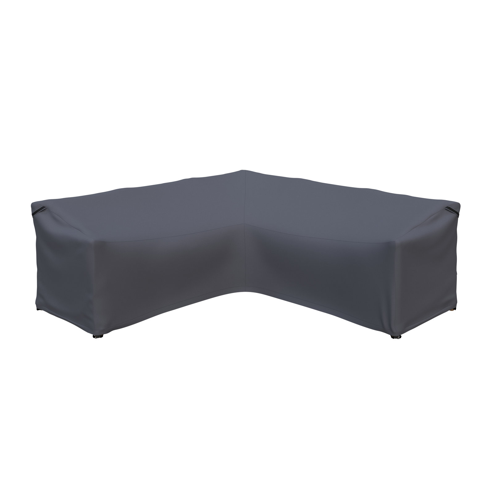 Amina Outdoor Solid Acacia Wood L Shape Sofa Cover