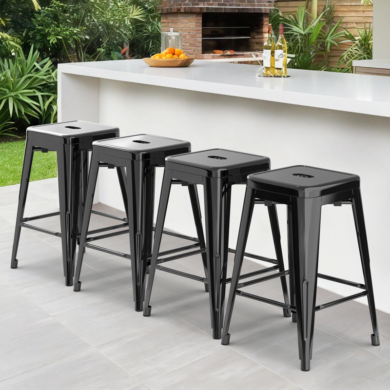 Tabouret de bar 24 po Kohki, Noir, 4