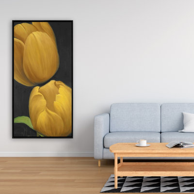Deux fleurs de jonquilles sur toile | Imprimé floral floral