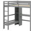 Lit mezzanine double avec tablettes multifonctionnelles et bureau-2053519121