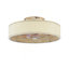 Ventilateur de plafond 20 pouces en tissu Farmhouse avec télécommande pour le salon, la chambre à coucher et la cuisine - AMPOULES NON INCLUSES