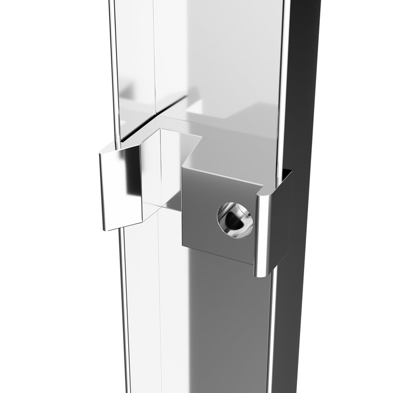 Aluminum Double Sliding Shower Door With 6Mm Nano - Coated Tempered Glass, Dual Handles, Reversible Installation And Waterproof For Bathroom 72" H Frame Door, 1/4" Design Adjustable Width