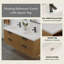 Meuble-lavabo flottant 55 po avec double lavabo blanc Maxbano-116788282-116788284