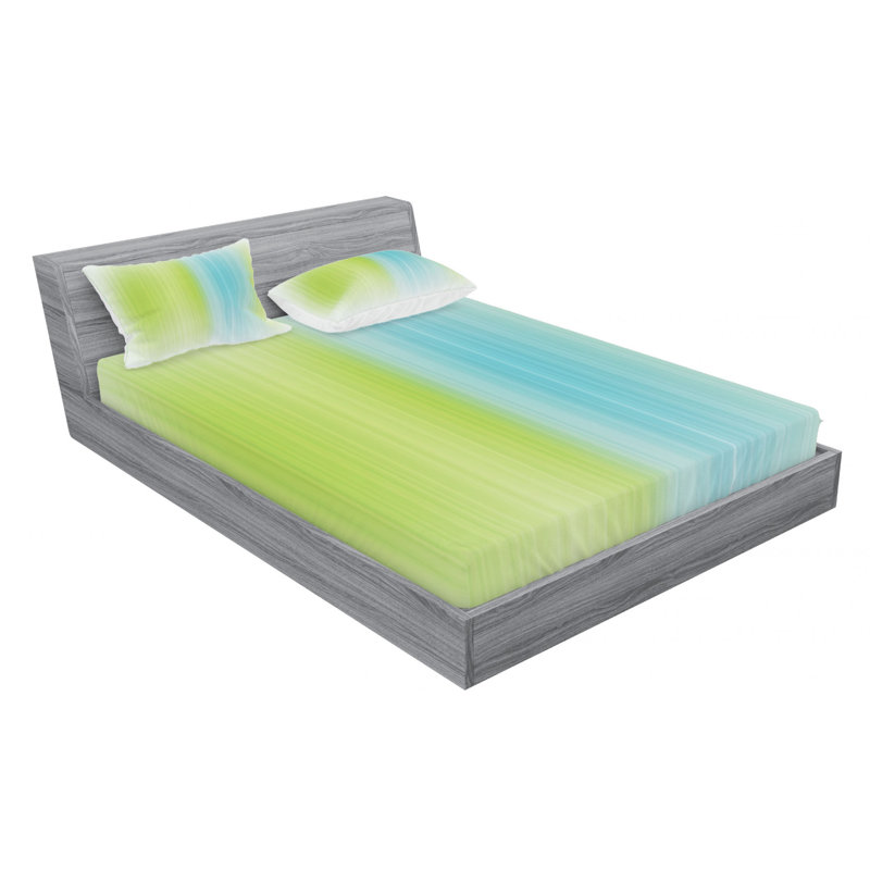Microfiber Striped Sheet Set, Full Sheet Set + Fitted Sheet + 2 Pillowcases