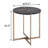 Black And Champagne Round End Table-1008635814