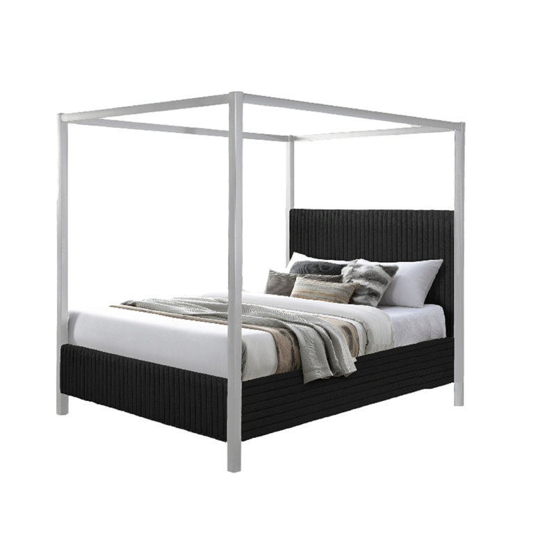 Mobilier de chambre à coucher 1pc, Noir, Très grand lit