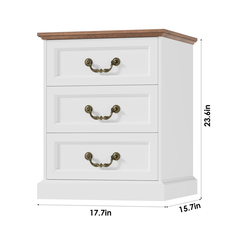 Ensemble de chambre à coucher 3 pièces, lit à baldaquin en métal avec tiroirs de rangement, Off White, Queen