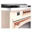 Cuisinière ILVE Nostalgie II Série 60 po à double combustible avec 7 brûleurs scellés, plaque de cuisson, table française (gaz naturel, porte vitrée)-939345223-939345233