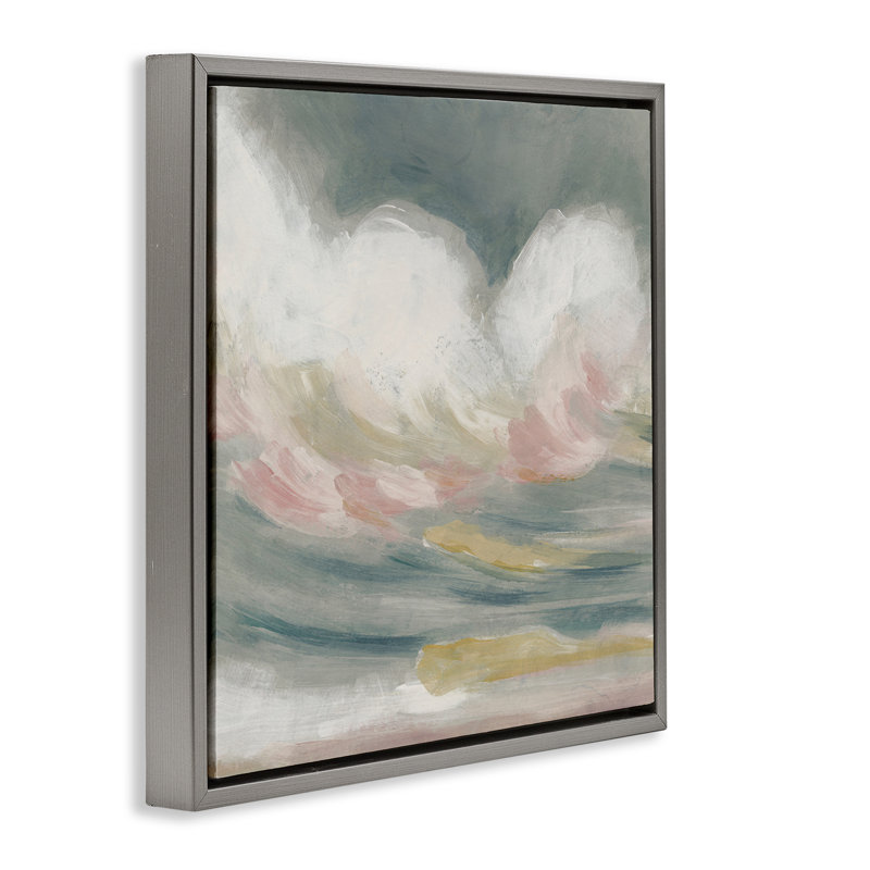«Stormy Rolling Waves Floater», art mural sur toile par June Erica Vess, Cadre flottant gris lustré