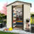 5X3, Outdoor Garden Tool Shed, Aluminum Alloy Frame, Long - Lasting Performance, Cream White, New Design, Modern Look, Spacious Interior, Tools, Ventilated, Waterproof Installation Manual Storage