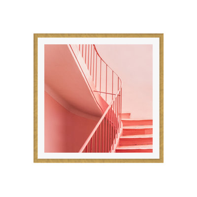Pink Pastel Colored Stairs by Raisazwart