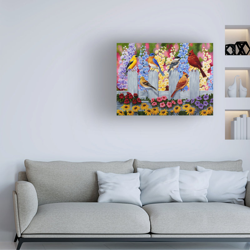 Art sur toile, bolognaise et forêt au printemps, H 14 po x l 19 po