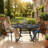 53" Patio Round Metal Dining Table With 1.57" Umbrella Hole-846509873