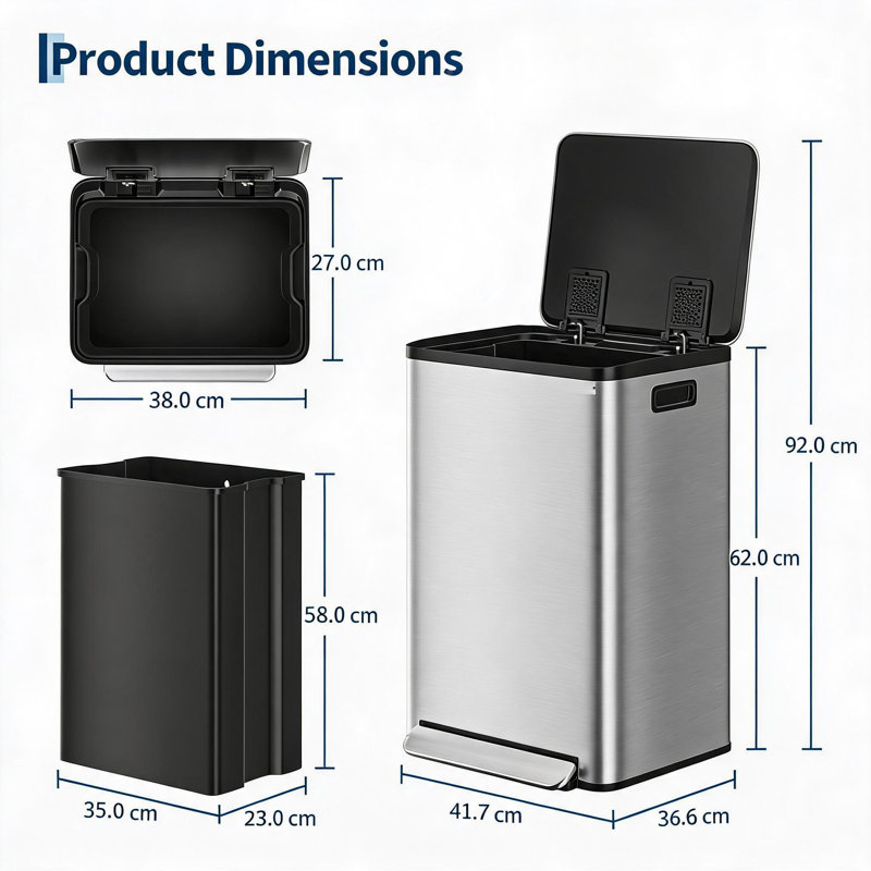 Stainless Steel Recycling Bin