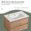 Meuble-lavabo mural 30 po avec comptoir en céramique et 2 tiroirs