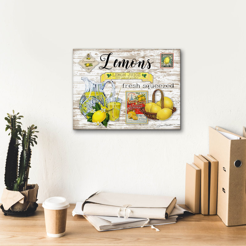 «Rustic Kitchen Fruit Art B» par Jean Plout, art mural sur toile, H 12 po x l 16 po x P 0,75 po