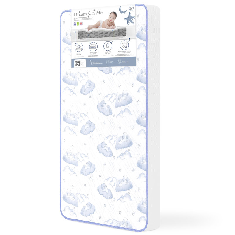  Matelas pour lit de bébé standard imperméable à 2 niveaux