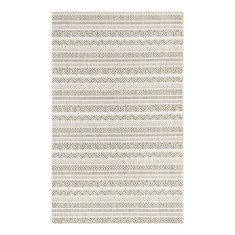 Striped Indoor / Outdoor Rug, Rectangle 3'3" x 5'3"