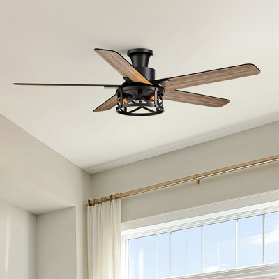 Ventilateur de plafond encastré 52 po avec profil bas Farmhouse