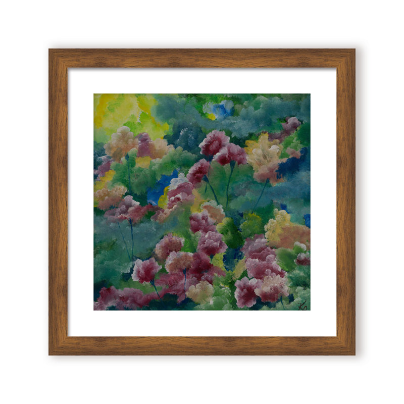 Nature Inspired "Petals of Spring" Canvas Wall Art By , 12" H x 12" W, Framed Print, Beige