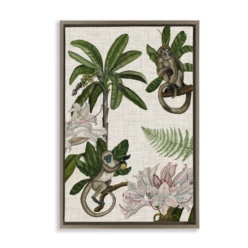 Toile flottante encadrée par Tropical Studio, Cadre flottant orme Montalcino, H 25 po x l 17 po