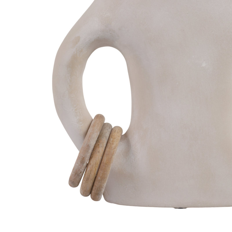 Handmade Clay Table Vase, 12" H x 12" W x 12" D