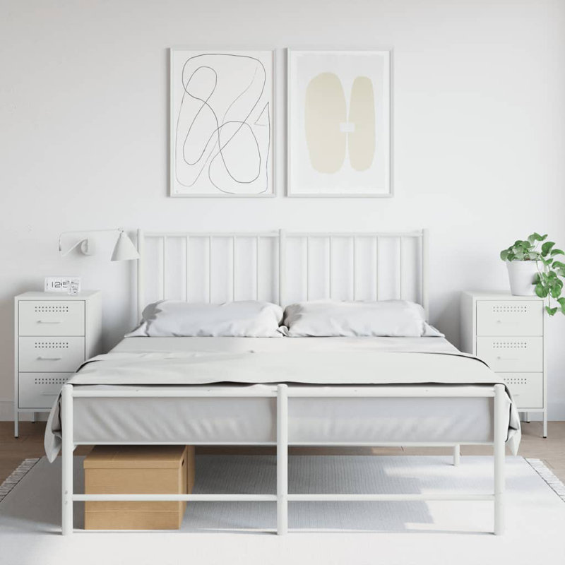 Bedside Cabinets 2 pcs 36x39x68 cm Steel, White