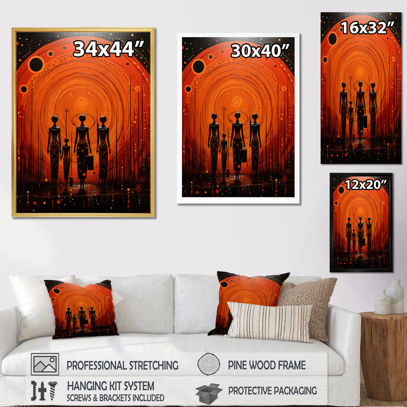 Mesta African Tribal Ancient Traditions III, reproduction d'art sur toile, H 32 po x l 24 po x P 1 po, Cadre photo noir