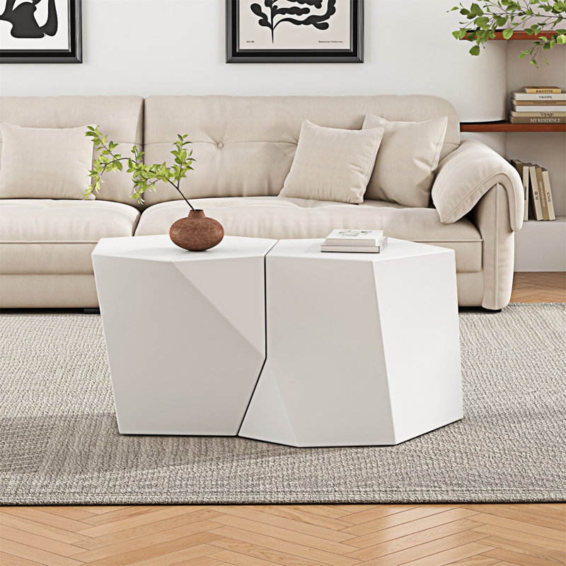 Ensemble de tables basses, Blanc