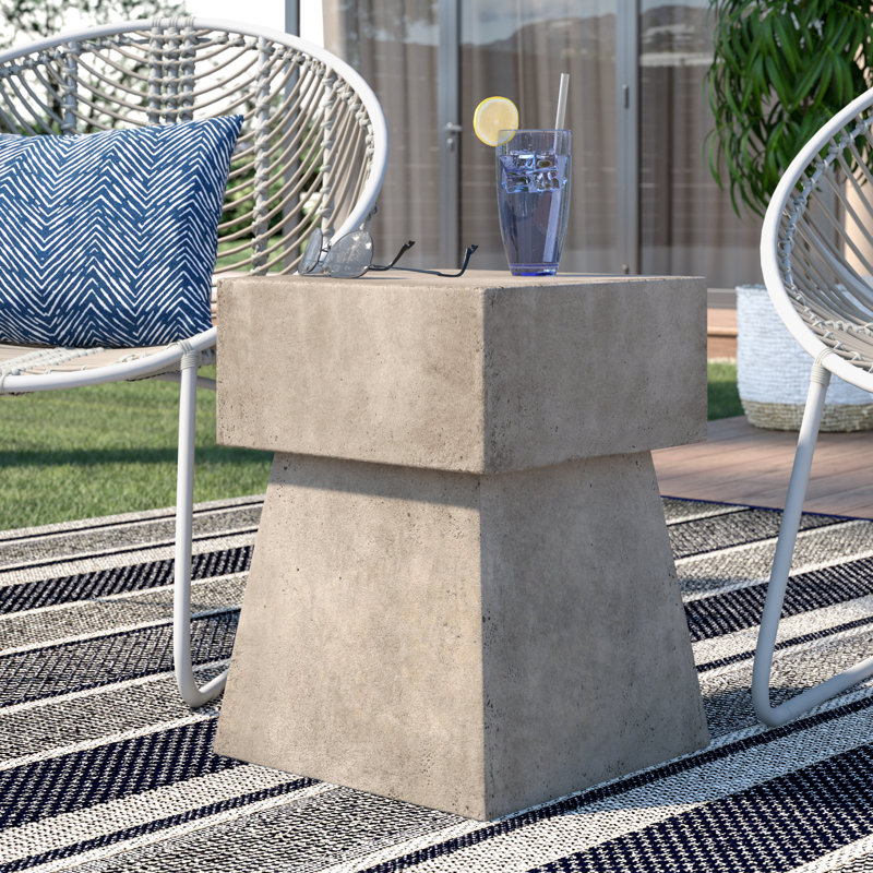 Outdoor Canndale Side Table, Dark Grey